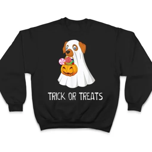 Trick Or Treats Funny Ghost Dog Cute Halloween ns Girls T Shirt