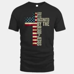 USA Flag Fully Vaccinated By The Blood Of Jesus