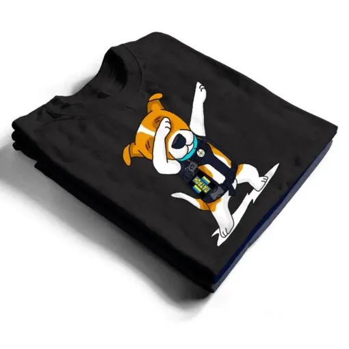 Ukraine Armed Forces Dabbing Dog Patron Jack Russell Terrier T Shirt