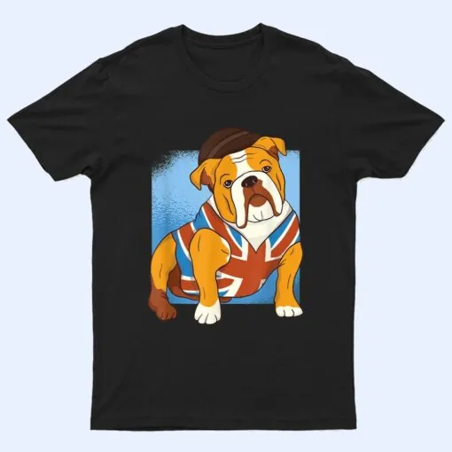 Union Jack British Flag UK British Isles English Bulldog T Shirt