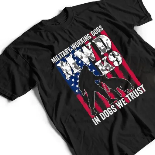 Us Flag MWD K9 Officer Military Working Dog Police T Shirt