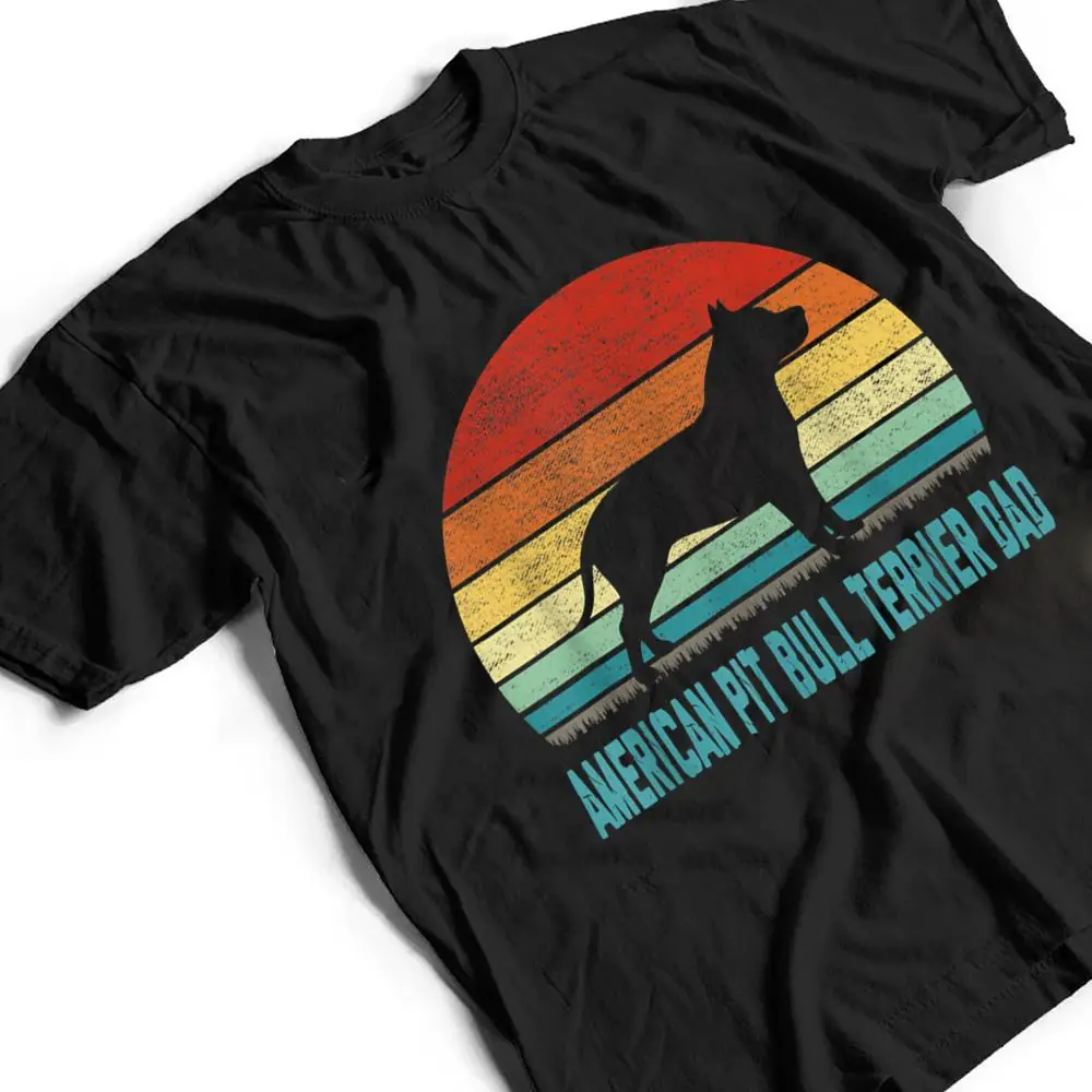 Vintage-American-Pit-Bull-Terrier-Dad-Dog-Lover-T-Shirt-2 Vintage American Pit Bull Terrier Dad - Dog Lover T Shirt