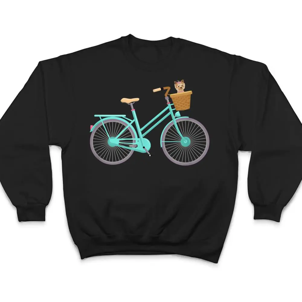 Vintage-Antique-Bicycle-Adorable-Puppy-Dog-In-Basket-T-Shirt-4 Vintage Antique Bicycle Adorable Puppy Dog In Basket T Shirt