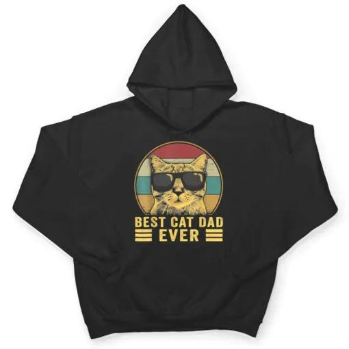 Vintage Best Cat Dad Ever Bump Fit T Shirt