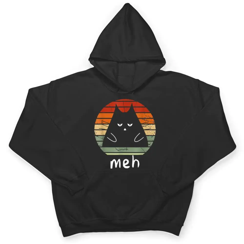 Vintage-Black-Cat-Meh-Cat-Meow-Kitty-Cat-Lover-T-Shirt-3 Vintage Black Cat Meh Cat Meow Kitty Cat Lover T Shirt