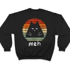 Vintage Black Cat Meh Cat Meow Kitty Cat Lover T Shirt Vintage Black Cat Meh Cat Meow Kitty Cat Lover T Shirt