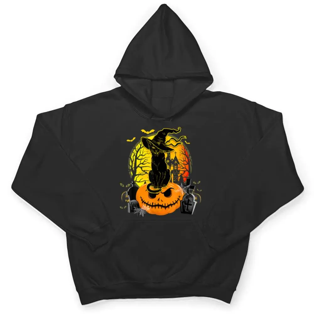 Vintage-Black-Cat-Witch-Scary-Halloween-Costume-Kids-Boys-T-Shirt-3 Vintage Black Cat Witch Scary Halloween Costume Kids Boys T Shirt