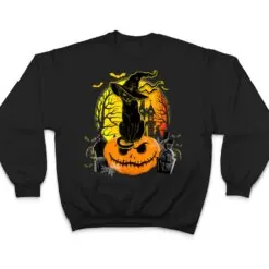 Vintage Black Cat Witch Scary Halloween Costume Kids Boys T Shirt Vintage Black Cat Witch Scary Halloween Costume Kids Boys T Shirt