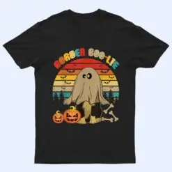 Vintage Border Collie Boo Ghost Halloween Border Collie Dog T Shirt