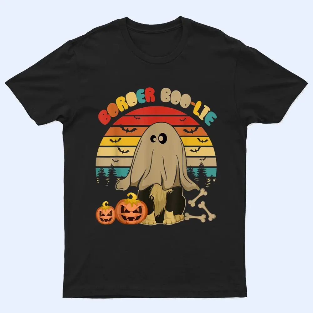 Vintage Border Collie Boo Ghost Halloween Border Collie Dog T Shirt Vintage Border Collie Boo Ghost Halloween Border Collie Dog T Shirt