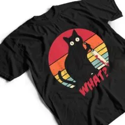 Vintage Cat What Funny Murderous Black Cat With Knife T Shirt Vintage Cat What Funny Murderous Black Cat With Knife T Shirt