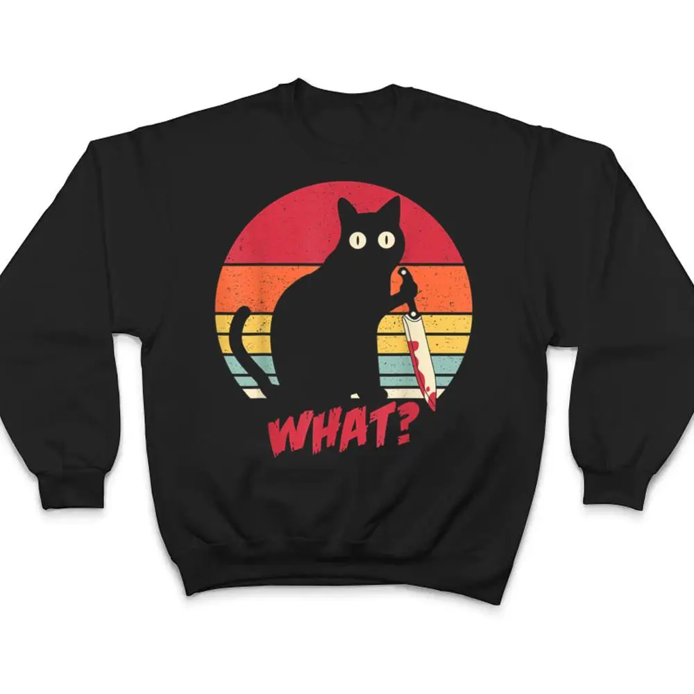 Vintage-Cat-What-Funny-Murderous-Black-Cat-With-Knife-T-Shirt-4 Vintage Cat What Funny Murderous Black Cat With Knife T Shirt