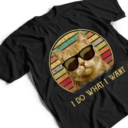 Vintage Cat gifts 2022 Funny cat lovers i do what i want cat T Shirt