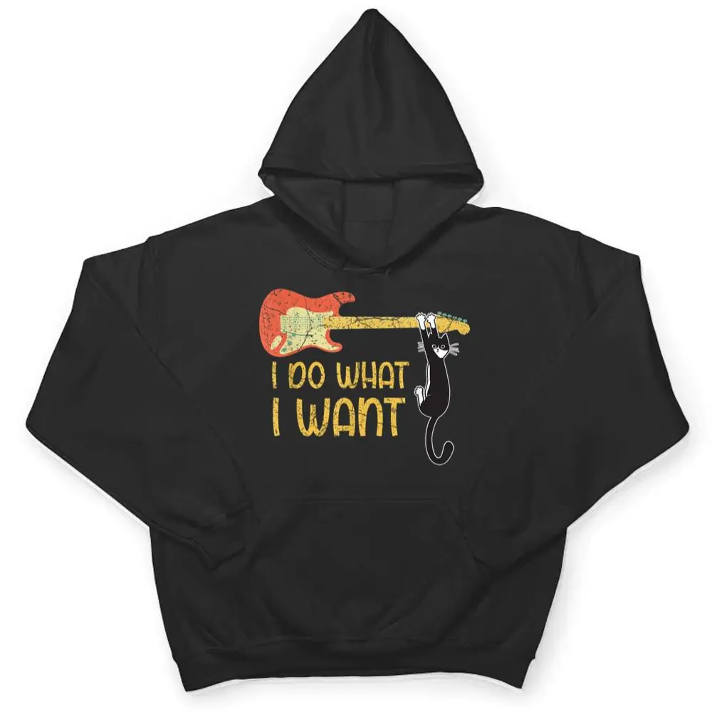 Vintage-Guitar-and-Cat-Lover-Men-Women-I-do-what-i-want-Cat-T-Shirt-3 Vintage Guitar and Cat Lover Men Women I do what i want Cat T Shirt