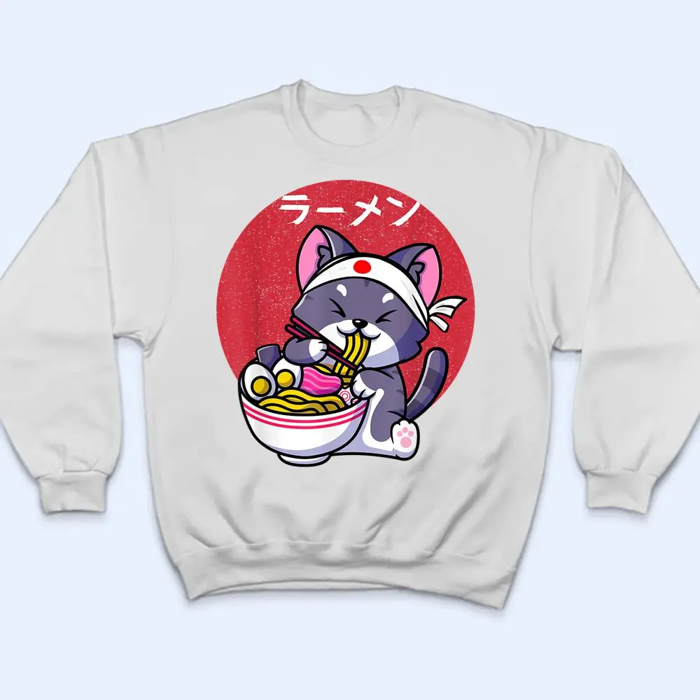 Vintage-Kawaii-Anime-Ramen-Cat-Japanese-Food-Gift-Girls-Teen-T-Shirt-4 Vintage Kawaii Anime Ramen Cat Japanese Food Gift Girls Teen T Shirt