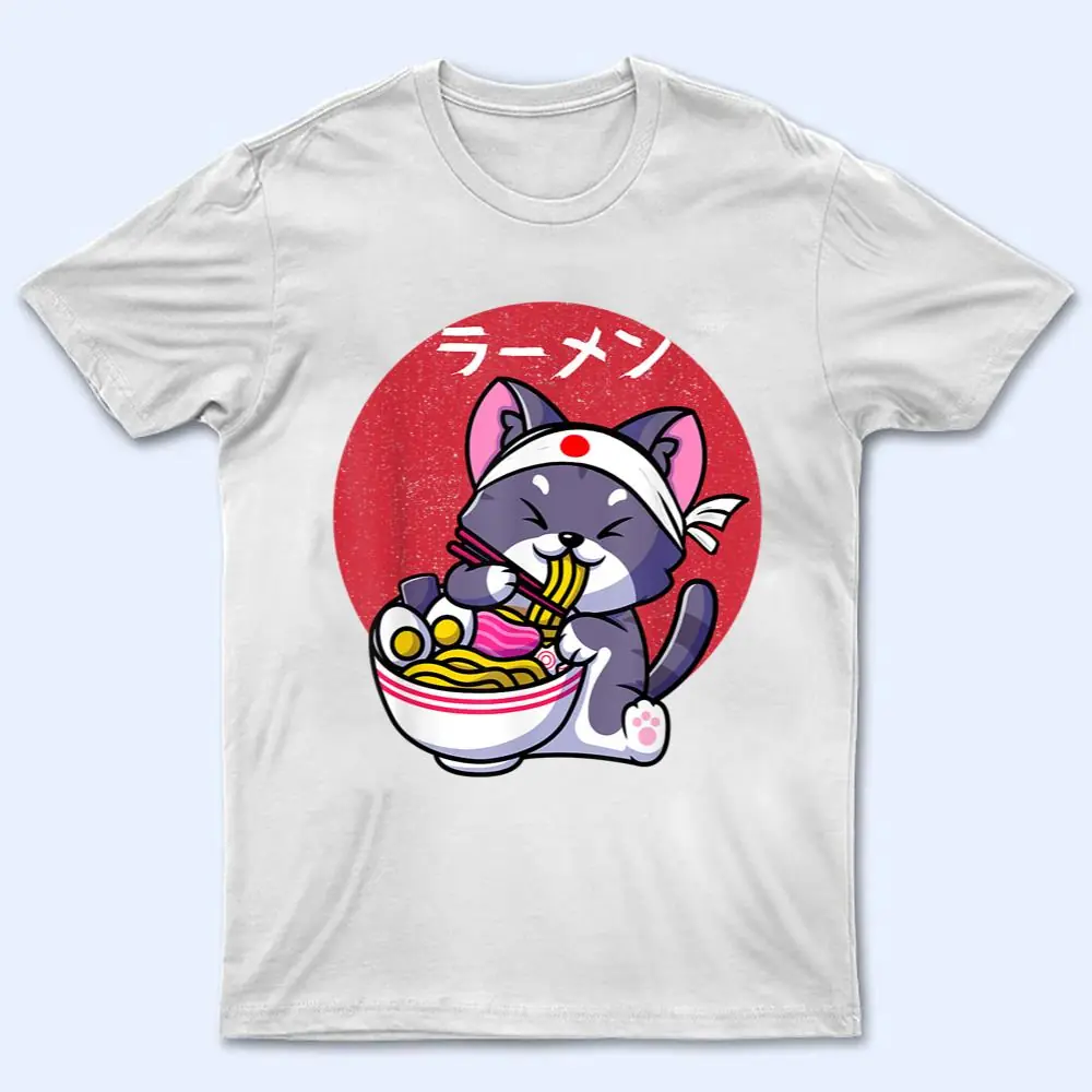 Vintage Kawaii Anime Ramen Cat Japanese Food Gift Girls Teen T Shirt Vintage Kawaii Anime Ramen Cat Japanese Food Gift Girls Teen T Shirt