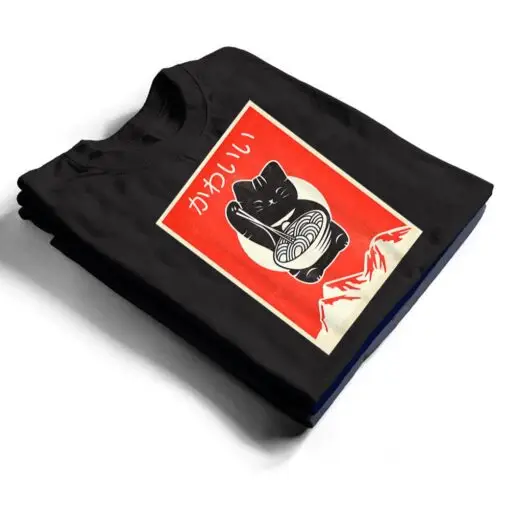 Vintage Kawaii Cat Anime Gift Retro Japanese Style T Shirt