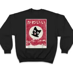 Vintage Kawaii Cat Japanese Black Anime Gift T Shirt Vintage Kawaii Cat Japanese Black Anime Gift T Shirt