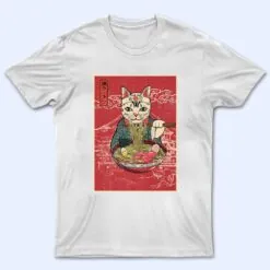 Vintage Kawaii Cat Ramen Anime Japanese Gift Girls Boys Teen Premium T Shirt