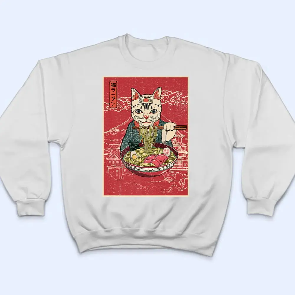Vintage-Kawaii-Cat-Ramen-Anime-Japanese-Gift-Girls-Boys-Teen-Premium-T-Shirt-4 Vintage Kawaii Cat Ramen Anime Japanese Gift Girls Boys Teen Premium T Shirt