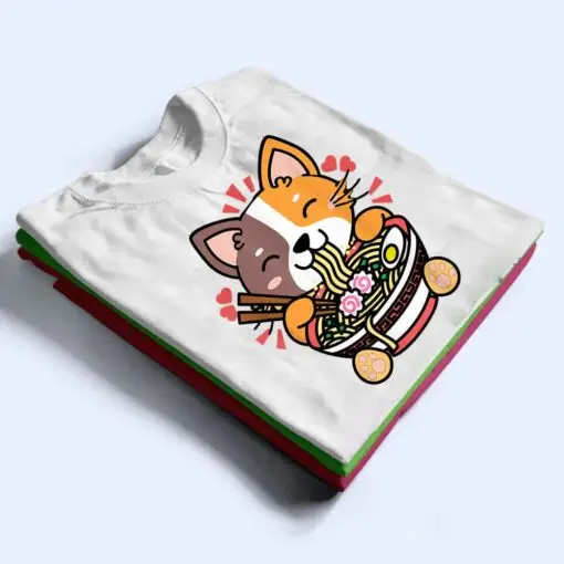 Vintage Kawaii Ramen Cat Anime Japanese Food T Shirt