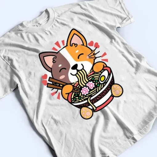 Vintage Kawaii Ramen Cat Anime Japanese Food T Shirt