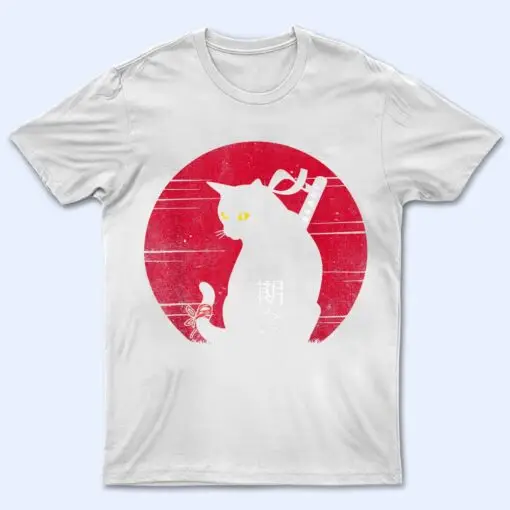 Vintage Retro Japanese Style Cat Kawaii Cat Kitten Lover T Shirt