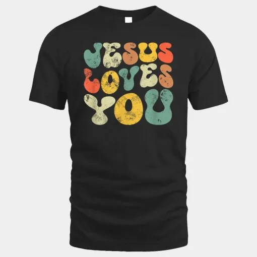 Vintage Retro Jesus Loves You Christian men women gift