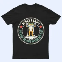 Vintage Sorry I Can't I Have Plans With Cat Lover T Shirt
