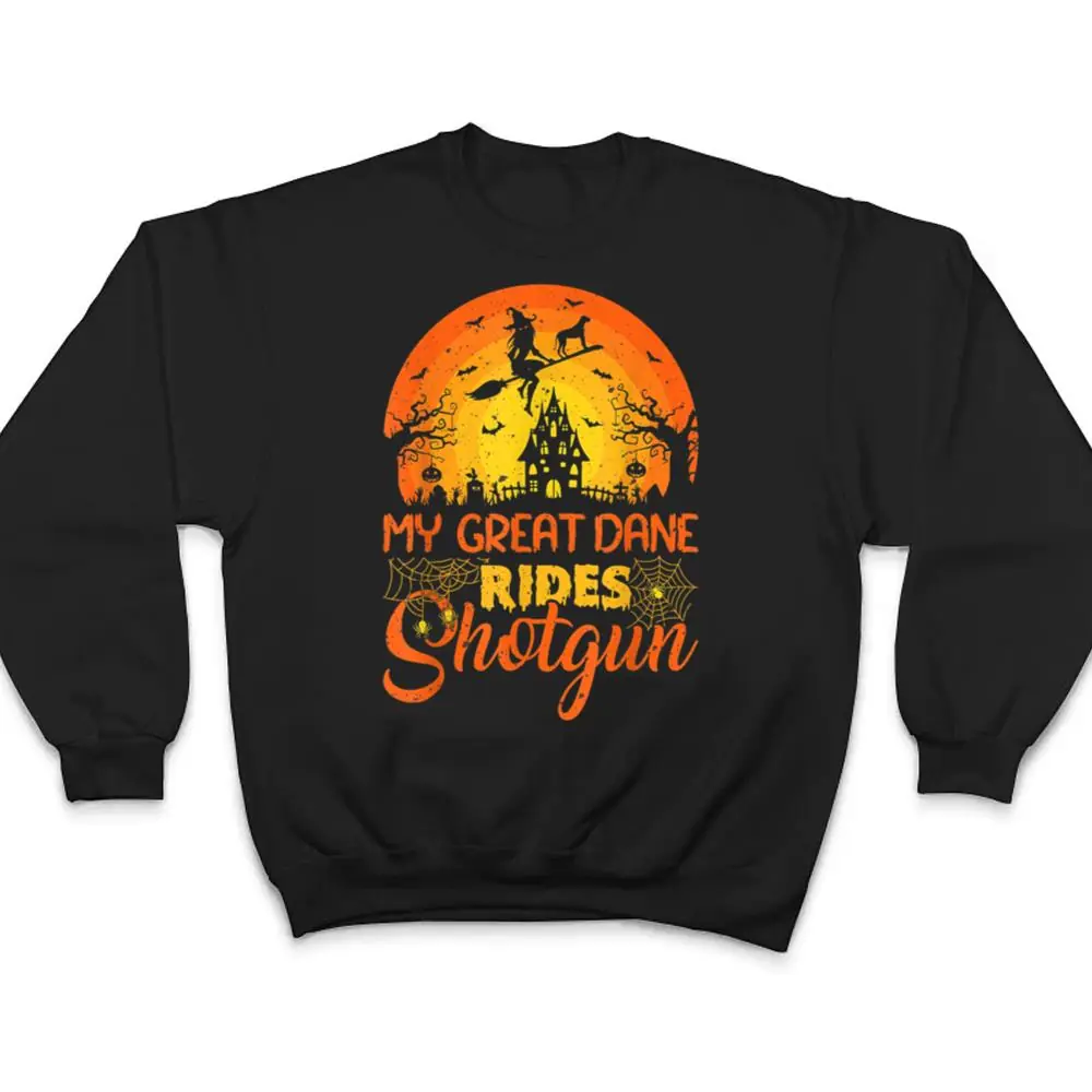 Vintage-Sunset-My-Great-Dane-Dog-Ride-Shotgun-Halloween-T-Shirt-4 Vintage Sunset My Great Dane Dog Ride Shotgun Halloween T Shirt