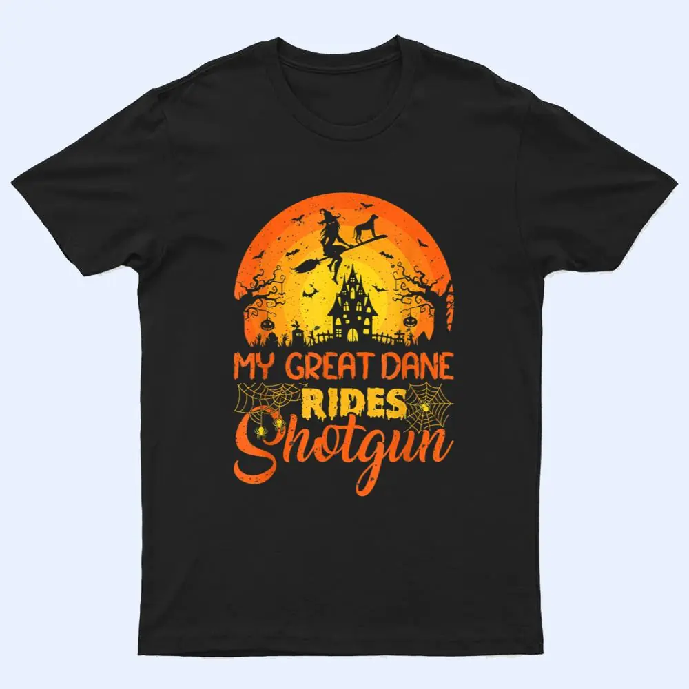 Vintage Sunset My Great Dane Dog Ride Shotgun Halloween T Shirt Vintage Sunset My Great Dane Dog Ride Shotgun Halloween T Shirt