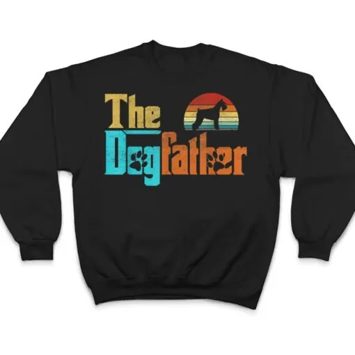 Vintage The Dogfather Miniature Schnauzer Dog Owner T Shirt