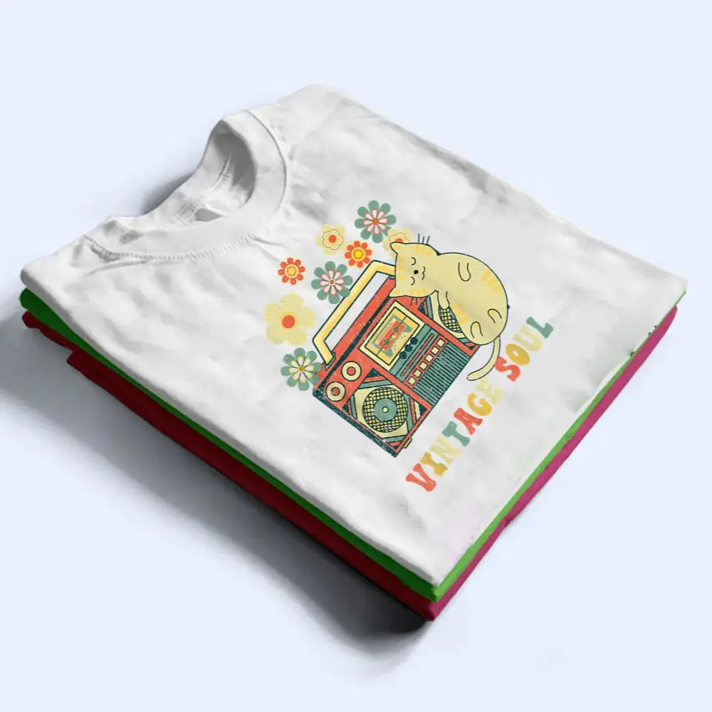 Vintage-Wildflower-Soul-Flowers-Funny-Cat-T-Shirt-1 Vintage Wildflower Soul Flowers - Funny Cat T Shirt