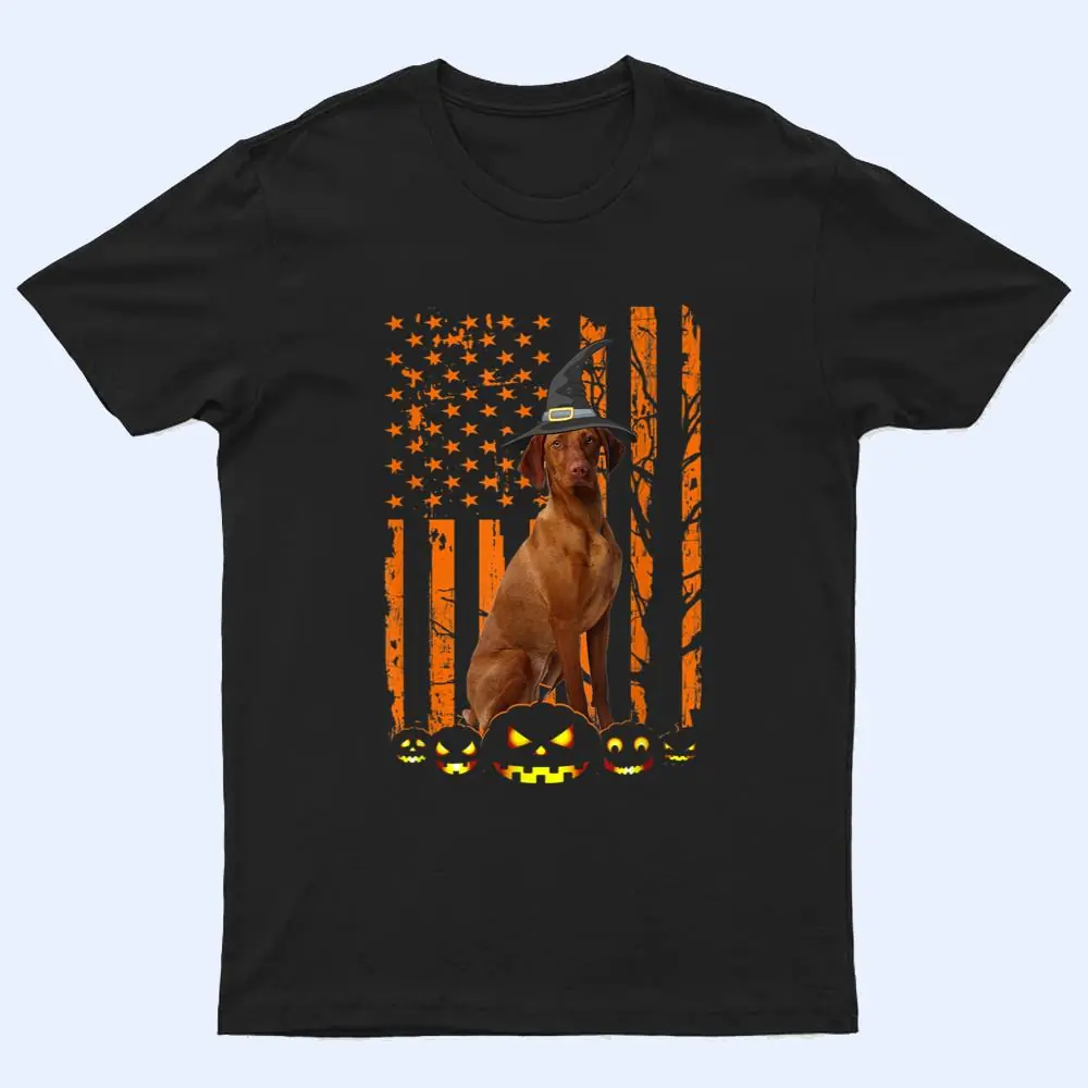 Vizsla Dog Pumpkin American Flag Vintage Halloween Gifts T Shirt Vizsla Dog Pumpkin American Flag Vintage Halloween Gifts T Shirt
