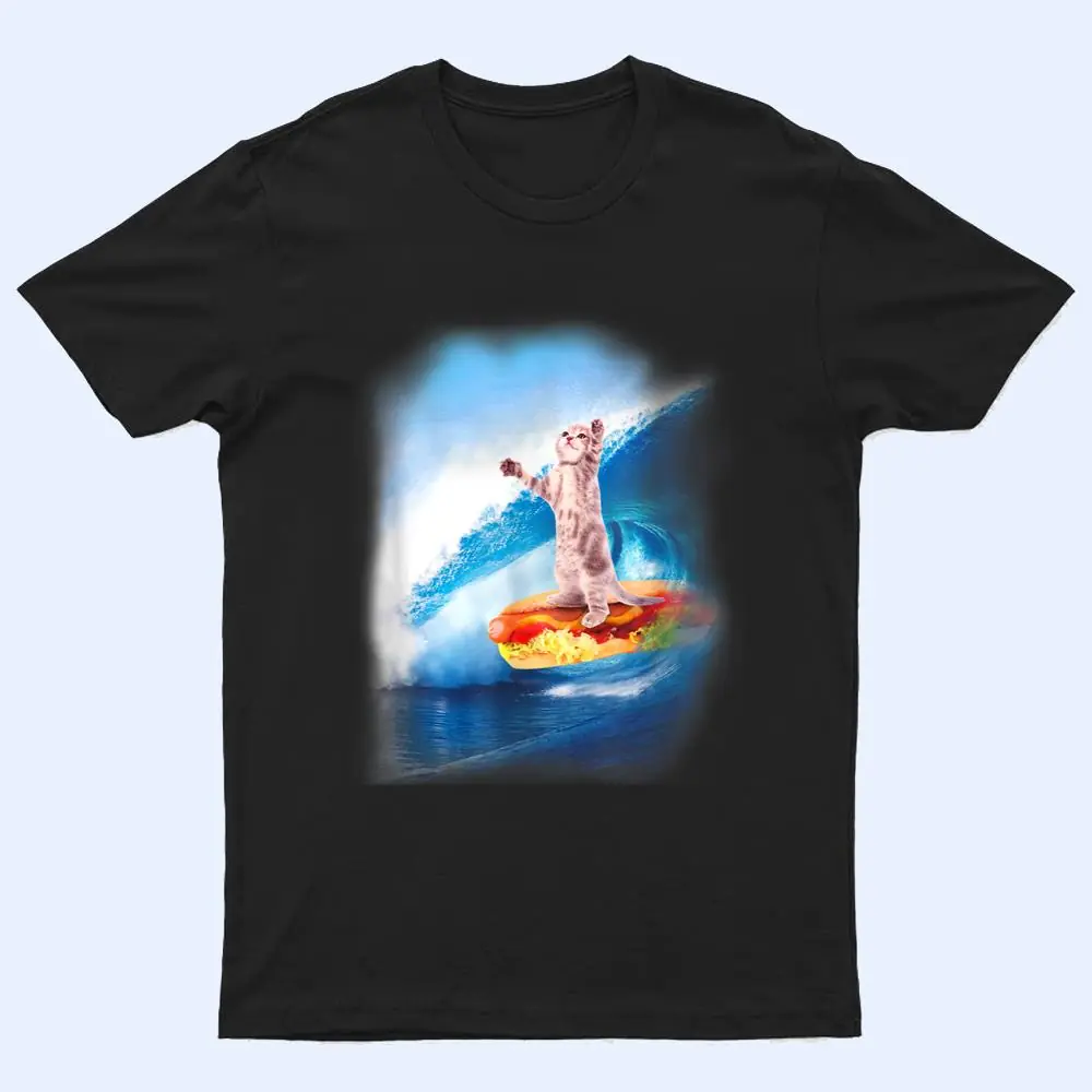Walnut & 39th Cat Surfing Hot Dog T Shirt Walnut & 39th Cat Surfing Hot Dog T Shirt