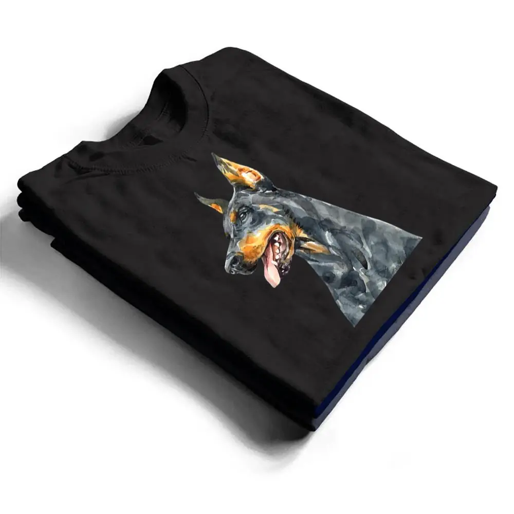 Watercolor-Portrait-Doberman-Pinscher-For-Dog-Owners-Ver-4-T-Shirt-1 Watercolor Portrait Doberman Pinscher For Dog Owners Ver 4 T Shirt