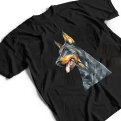 Watercolor Portrait Doberman Pinscher For Dog Owners Ver 4 T Shirt Watercolor Portrait Doberman Pinscher For Dog Owners Ver 4 T Shirt