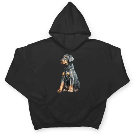 Watercolor Portrait Doberman Pinscher Puppy For Dog Owners Ver 2 T Shirt