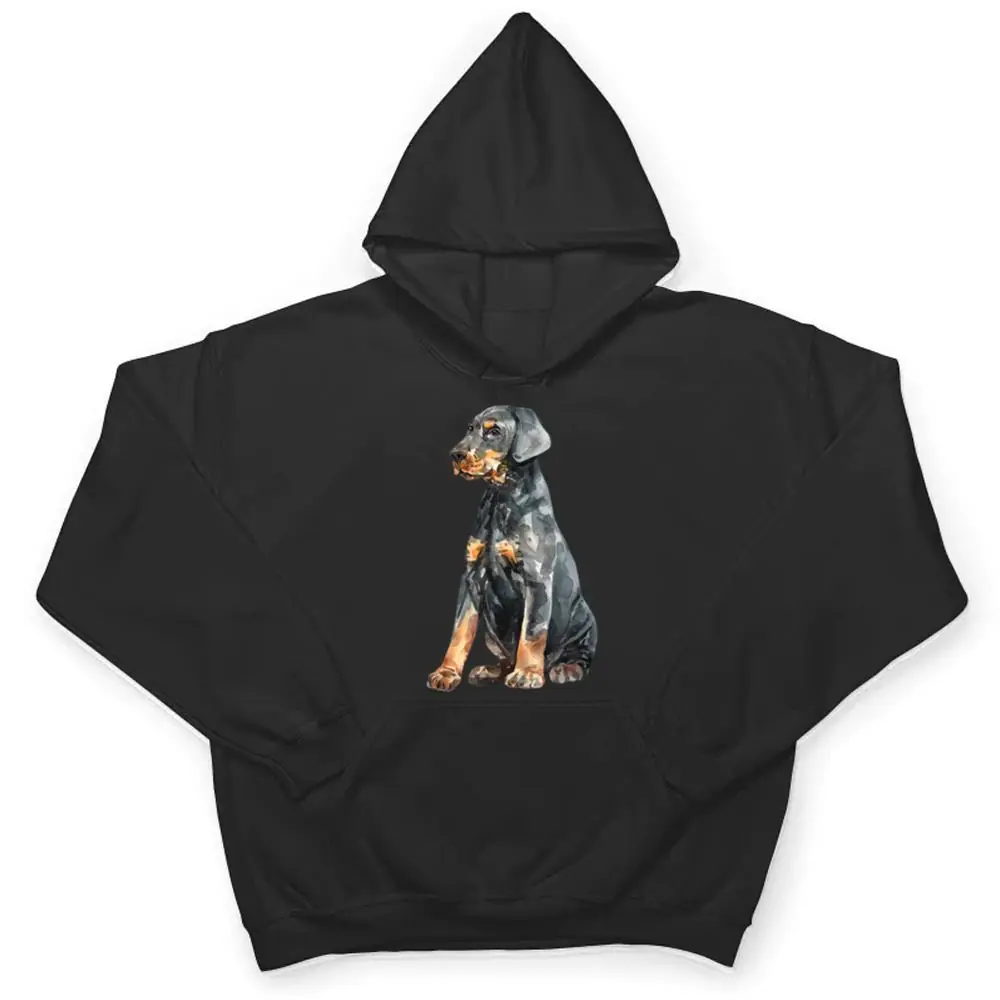 Watercolor-Portrait-Doberman-Pinscher-Puppy-For-Dog-Owners-Ver-2-T-Shirt-3 Watercolor Portrait Doberman Pinscher Puppy For Dog Owners Ver 2 T Shirt