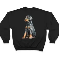 Watercolor Portrait Doberman Pinscher Puppy For Dog Owners Ver 2 T Shirt Watercolor Portrait Doberman Pinscher Puppy For Dog Owners Ver 2 T Shirt