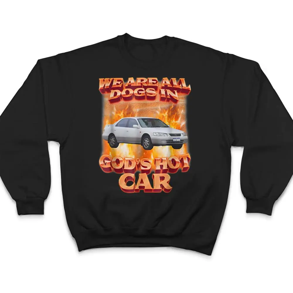 We-Are-All-Dogs-In-Gods-Hot-Car-Funny-T-Shirt-4 We Are All Dogs In God's Hot Car Funny T Shirt