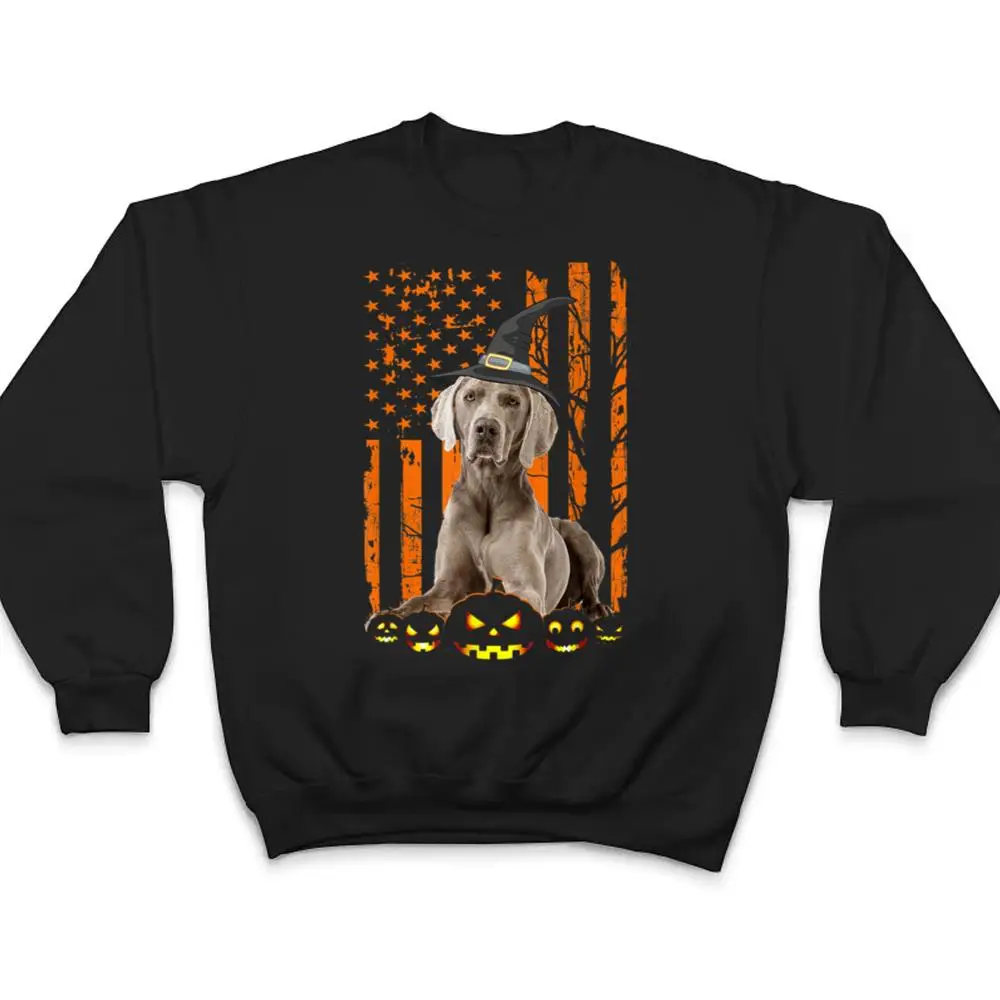 Weimaraner-Dog-Pumpkin-American-Flag-Vintage-Halloween-Gifts-T-Shirt-4 Weimaraner Dog Pumpkin American Flag Vintage Halloween Gifts T Shirt