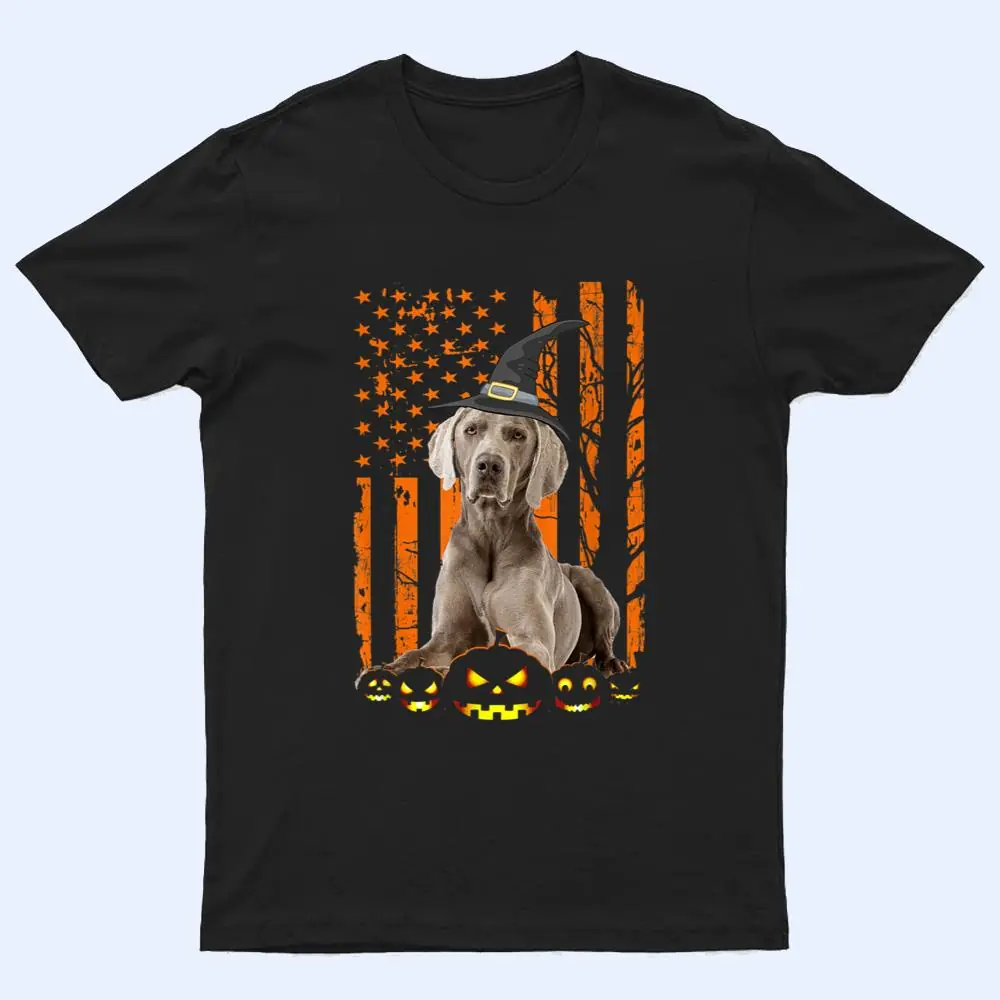 Weimaraner Dog Pumpkin American Flag Vintage Halloween Gifts T Shirt Weimaraner Dog Pumpkin American Flag Vintage Halloween Gifts T Shirt