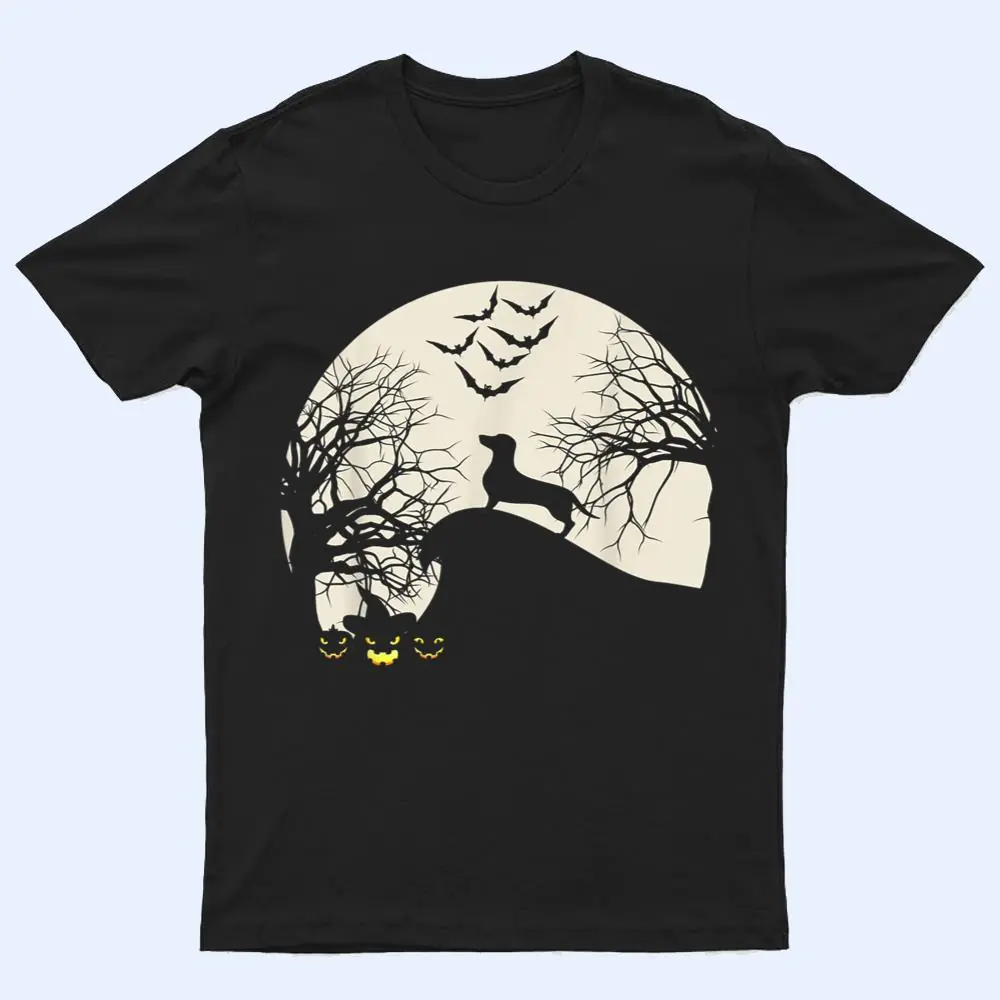 Weiner dog in the Moon Dachshund Halloween Pumpkin Gifts T Shirt Weiner dog in the Moon Dachshund Halloween Pumpkin Gifts T Shirt