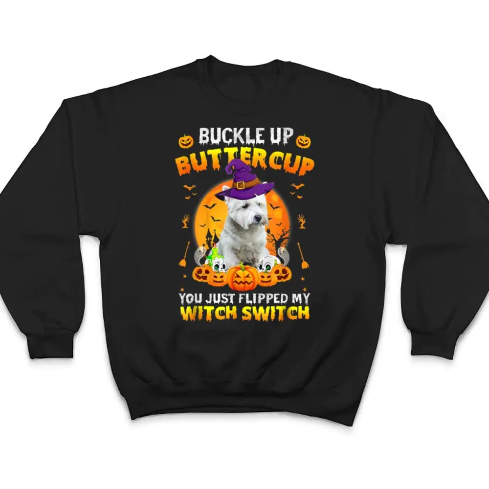 Westie-Dog-Buckle-Up-Buttercup-Halloween-Costume-T-Shirt-4 Westie Dog Buckle Up Buttercup Halloween Costume T Shirt