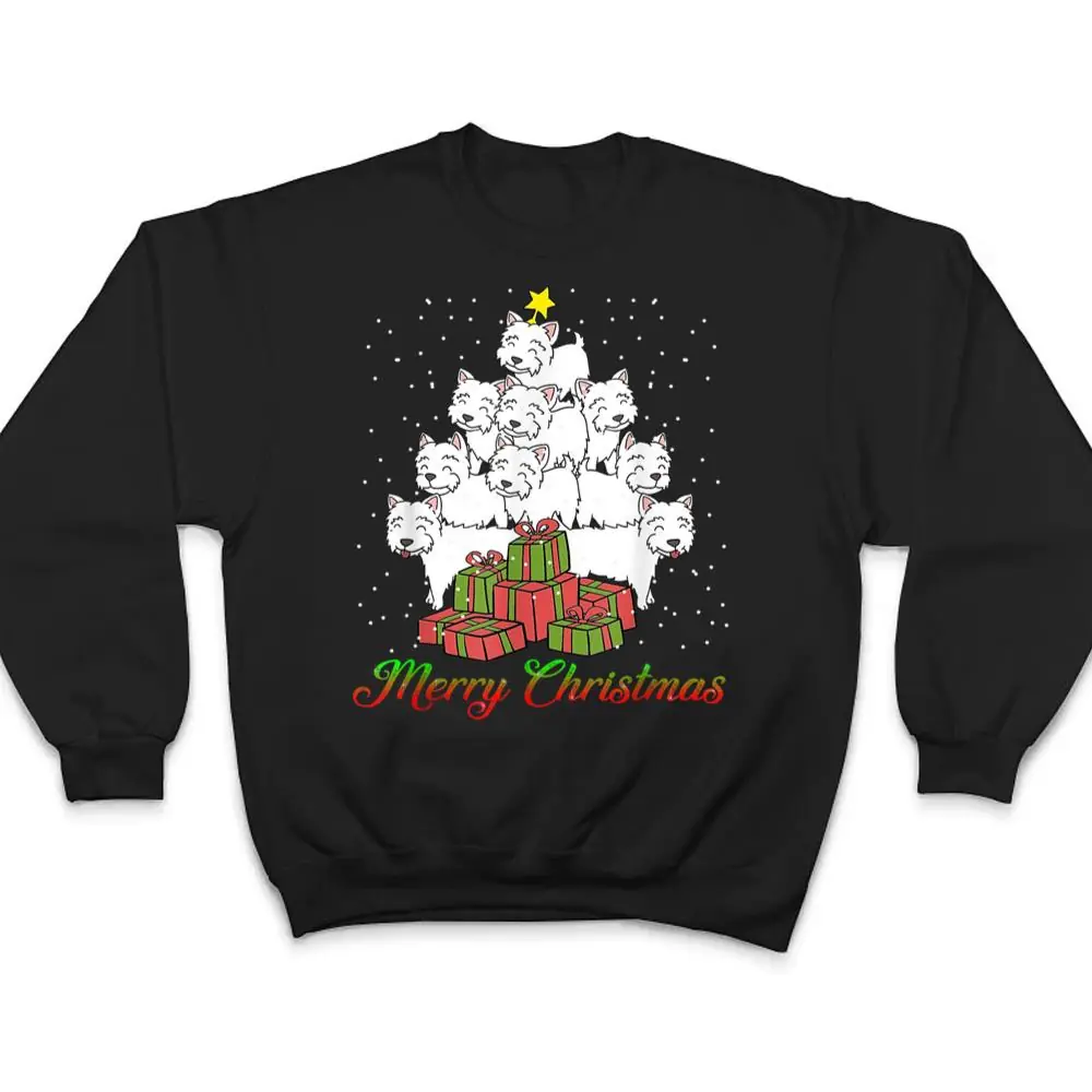 Westie-Dog-Lover-Matching-Santa-Westie-Christmas-Tree-T-Shirt-4 Westie Dog Lover Matching Santa Westie Christmas Tree T Shirt
