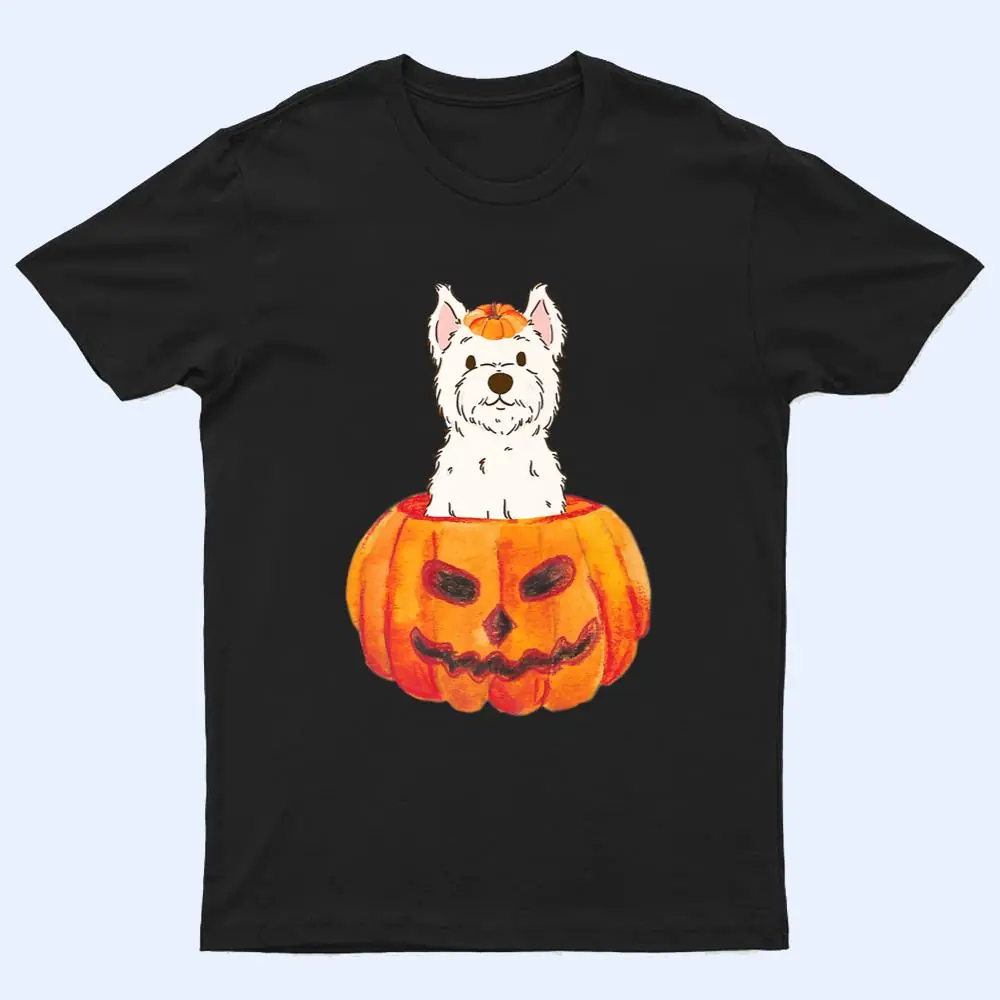 Westie Pumpkin West Highland White Terrier Dog Halloween T Shirt Westie Pumpkin West Highland White Terrier Dog Halloween T Shirt