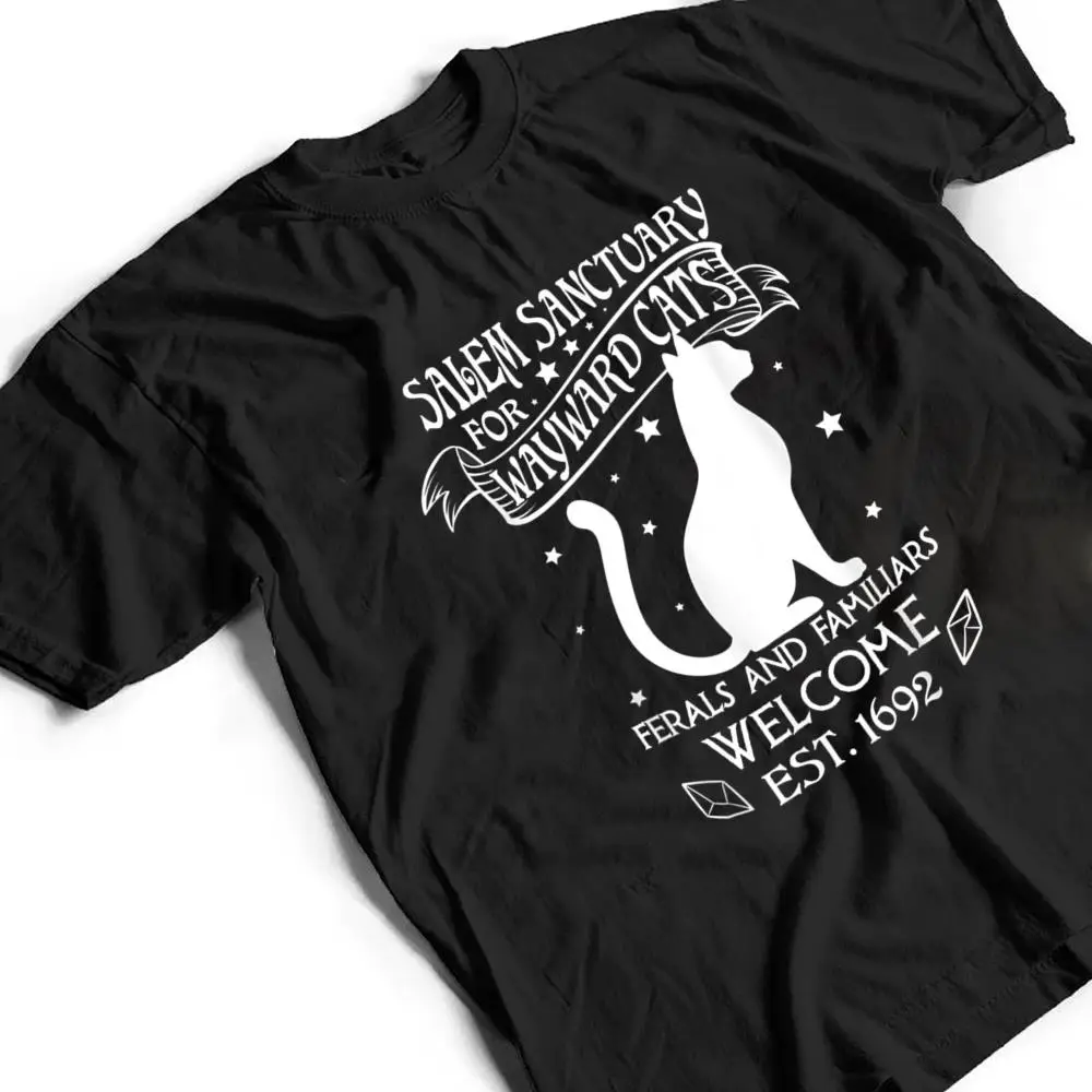 Witch-Salem-Sanctuary-For-Wayward-Black-Cats-1692-Gift-Idea-T-Shirt-2 Witch Salem Sanctuary For Wayward Black Cats 1692 Gift Idea T Shirt