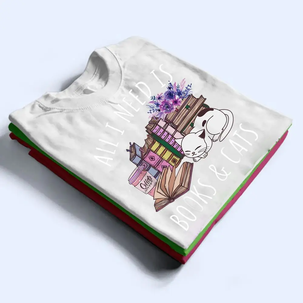 Women-All-I-Need-Is-Books-And-Cats-Cat-Lover-Kitten-Reading-T-Shirt-1 Women All I Need Is Books And Cats Cat Lover Kitten Reading T Shirt
