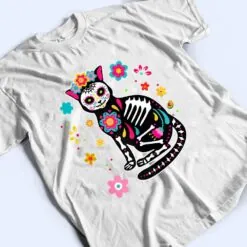 Womens Black Cat Sugar Skull Dia De Los Muertos Mexican Cinco Mayo T Shirt Womens Black Cat Sugar Skull Dia De Los Muertos Mexican Cinco Mayo T Shirt